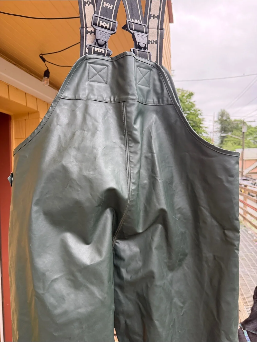 Helly Hansen HH Workwear PVC Waterproof Fishing Bib Overalls XL Green